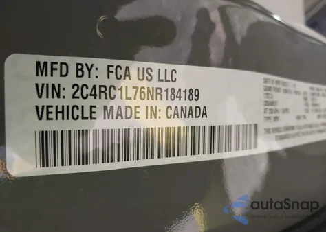 2022 Chrysler Pacifica Hybrid Touring L z USA, uszkodzony, nr VIN 2C4RC1L76NR184189